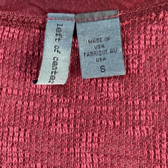 Anthropologie V-Neck Long Sleeves Top Red Small - Picture 5 of 7